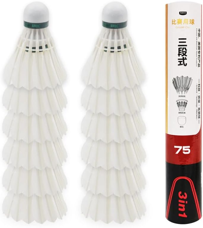 Dmantis D75 3in1 Competition Training Badminton Shuttlecocks Durable Duck Feather.
