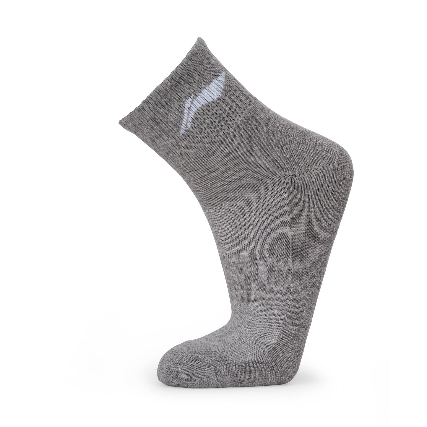 Cushioned Quarter Socks 3 Pairs (Black/Grey/Black)