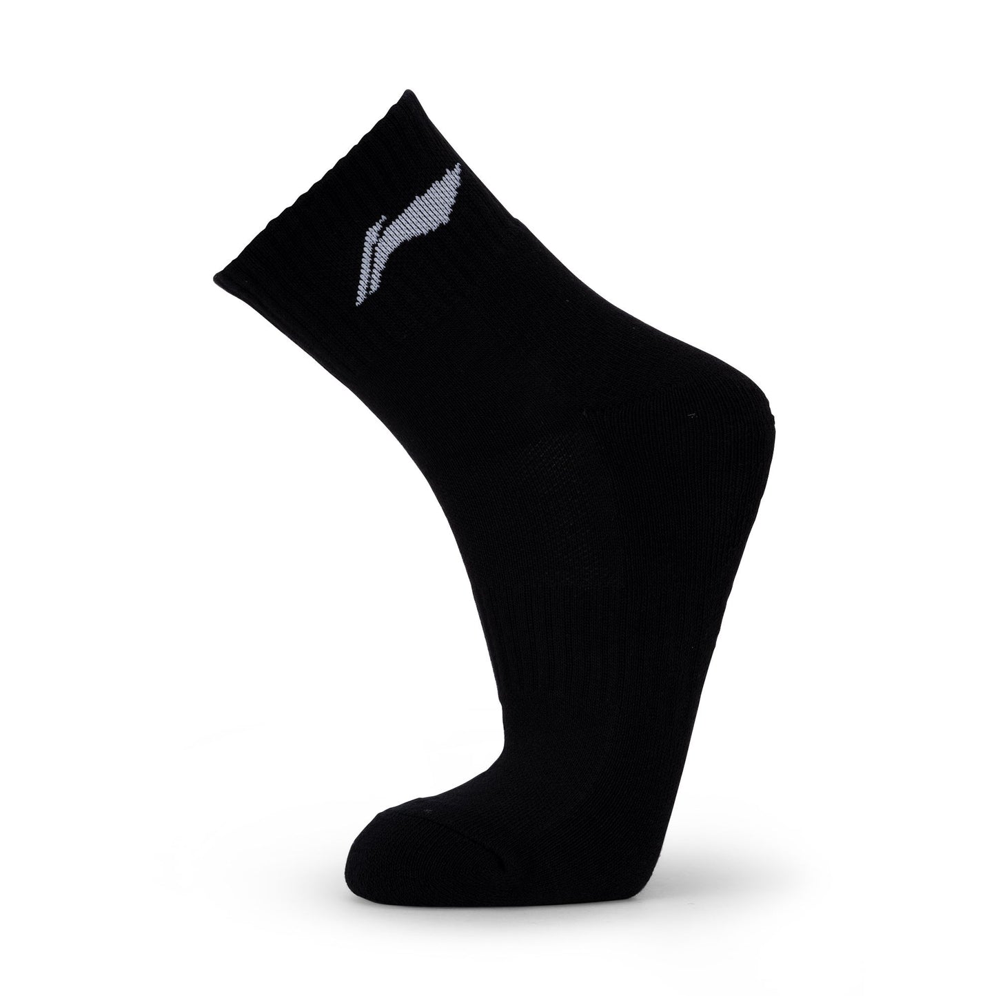 Cushioned Quarter Socks 3 Pairs (Black/Grey/Black)
