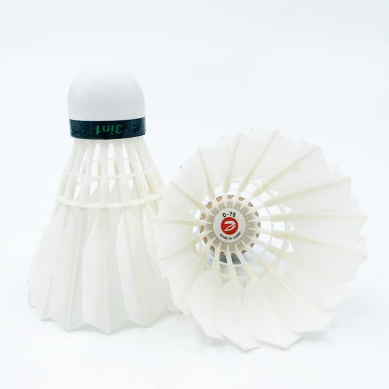 Dmantis D75 3in1 Competition Training Badminton Shuttlecocks Durable Duck Feather.