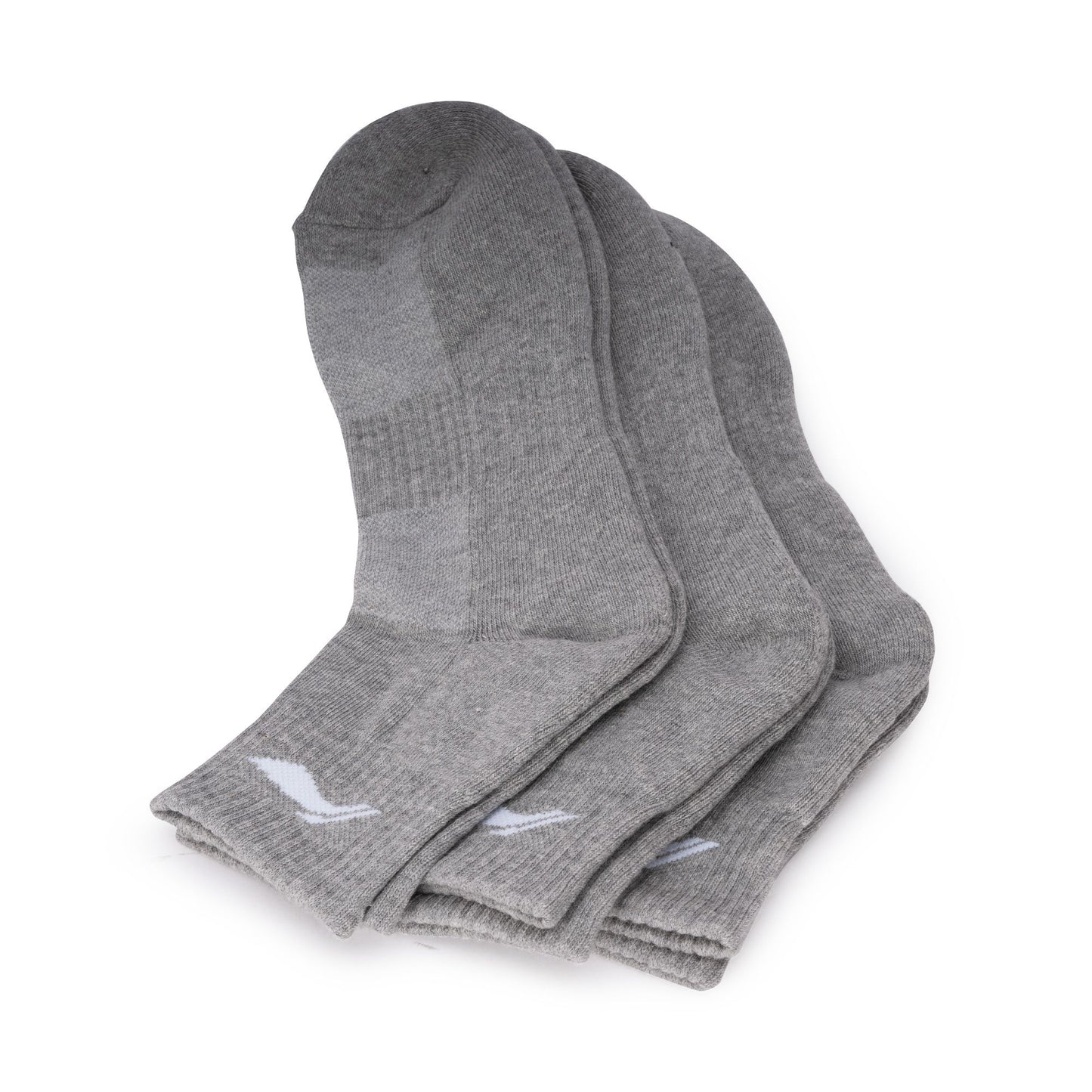Cushioned Quarter Socks 3 Pairs (Grey)