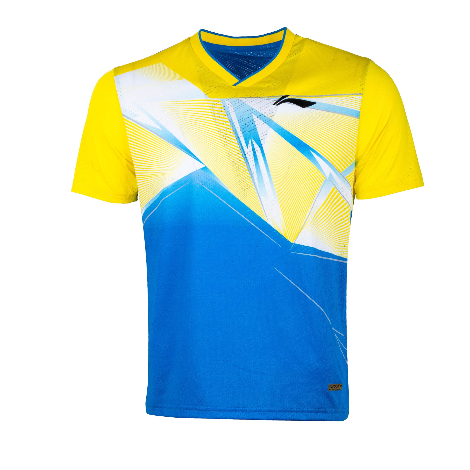 Triangulations T-shirt - Yellow/Royal Blue