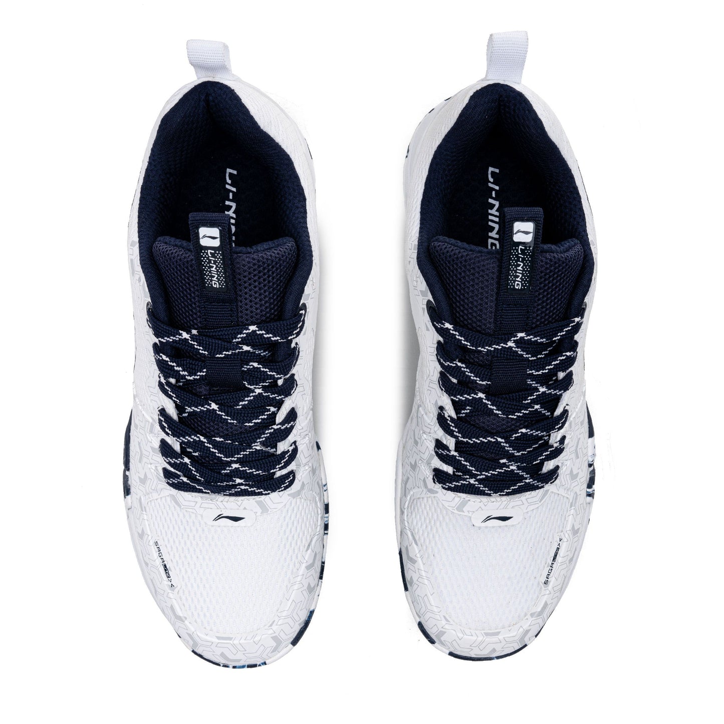 Saga Lite X Non Marking Badminton Shoes (White/Navy)