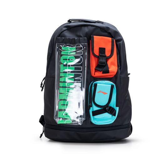 Rush Badminton Backpack-Black, Red, Green