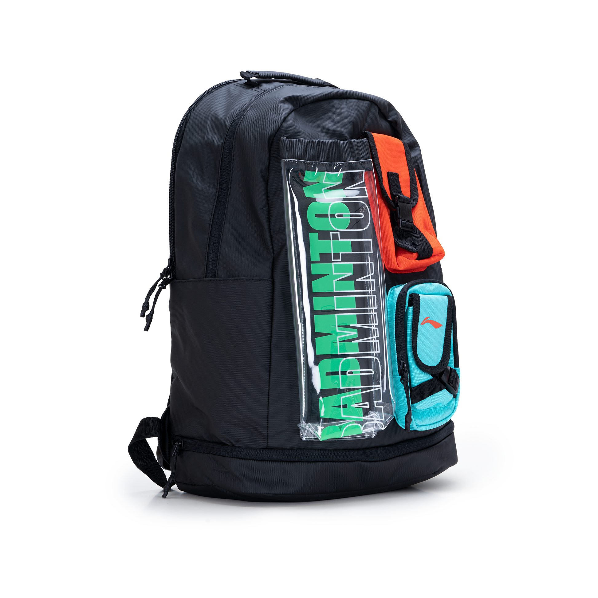 Rush Badminton Backpack-Black, Red, Green