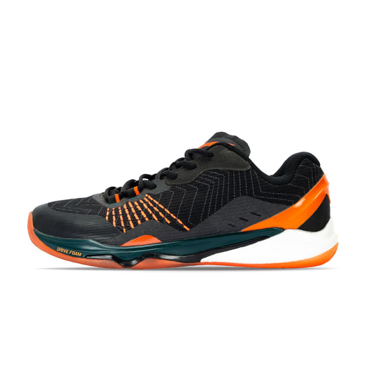 Monkey King Badminton Shoes-Standard Black/Flashing Orange-9 UK